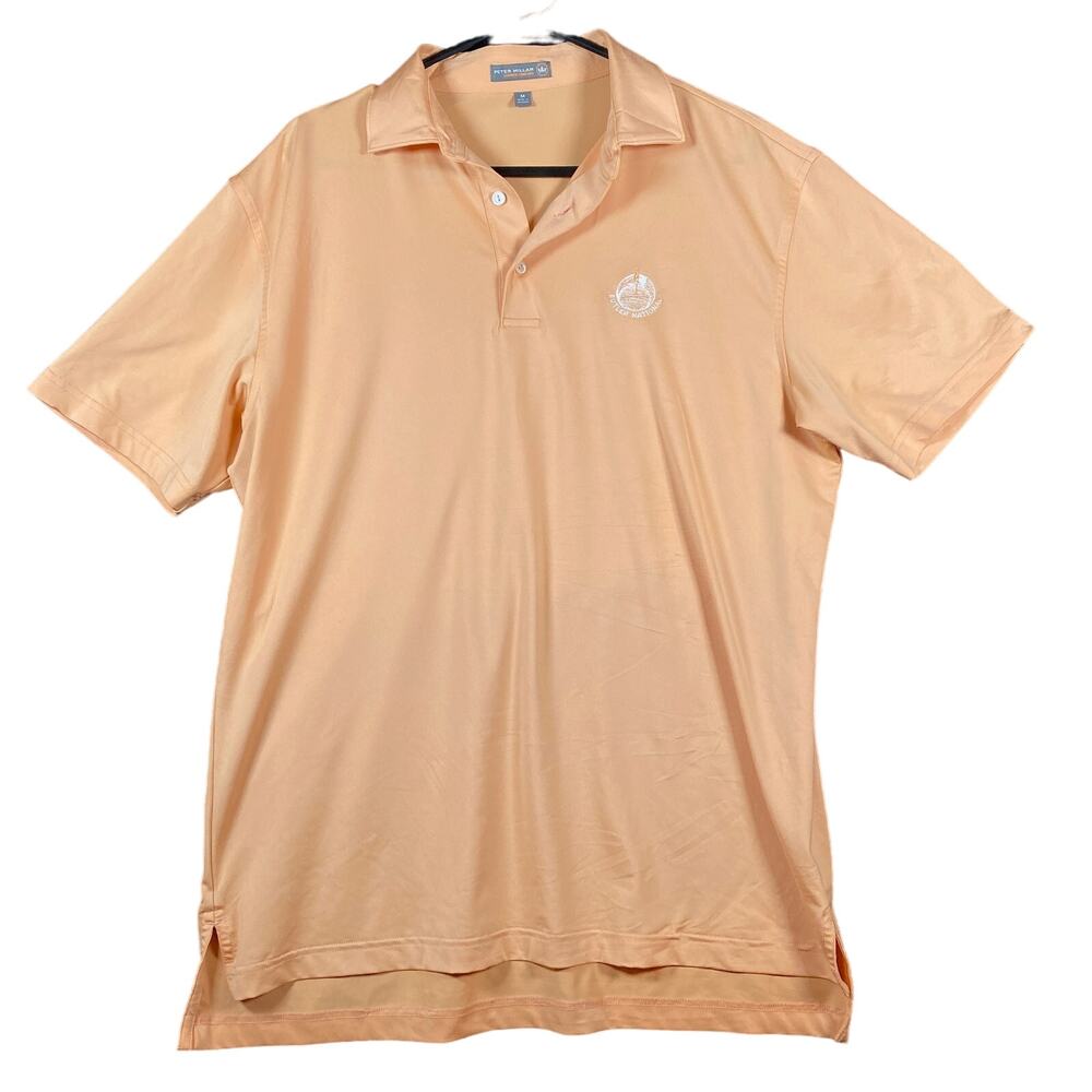Peter Millar Mens Shirt Orange Short Sleeve Summer Crown Comfort Polo Stretch M